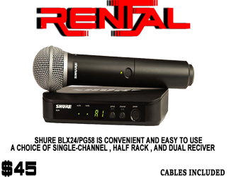 Shure BLX24/PG58 Rental