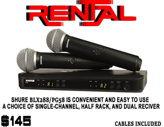 Shure BLX288/PG58 Rental