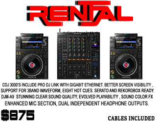 Pioneer DJM-A9 & CDJ-3000 Pair Rental