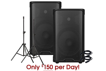 Gemini GD115BT Powered Speaker with Bluetooth Pack Rental